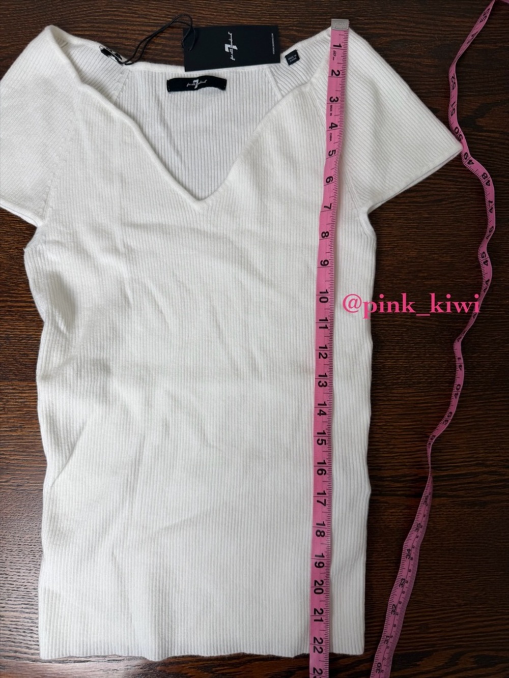 7 For All Mankind Sweetheart Ribbed Top - Picture 12 of 12